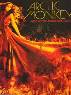 Gig Posters Arctic Monkeys - 2014 Todd Slater Poster Seattle, WA Paramount Theatre Red