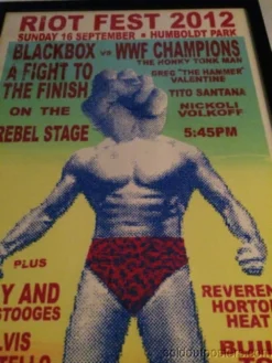 RIOT FEST 2012 Steve Walters Poster Print FRAMED Gogol Bordello FRAMED