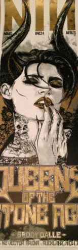 Queens Of The Stone Age - 2014 Rhys Cooper Poster NIN QOTSA Vector Arena Auc