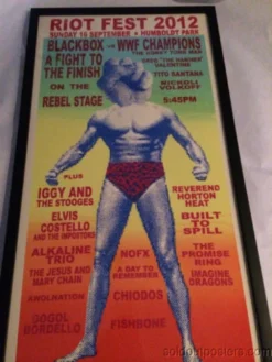 RIOT FEST 2012 Steve Walters Poster Print FRAMED Gogol Bordello FRAMED