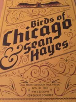 Birds Of Chicago Sean Hayes - Delicious Design Poster Print Chicago, IL Folk