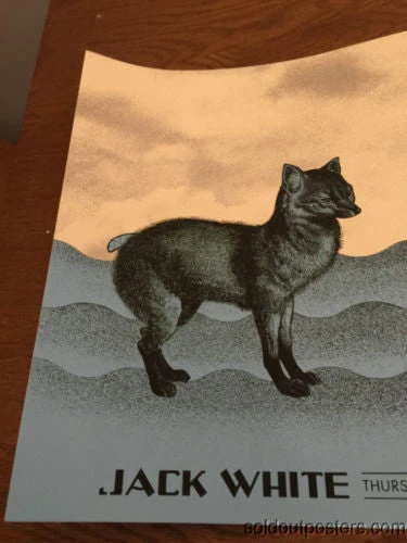 Jack White - 2014 Rob Jones Poster Print Fox Theater Pomona, CA Hand Signed #ed 4 Jack White - 2014 Rob Jones Poster Print Fox Theater Pomona, CA Hand Signed #ed