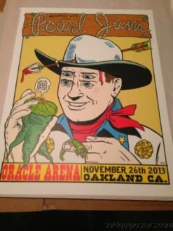 Gig Posters Pearl Jam - 2013 Frank Kozik Poster Print Oakland, CA Oracle Arena