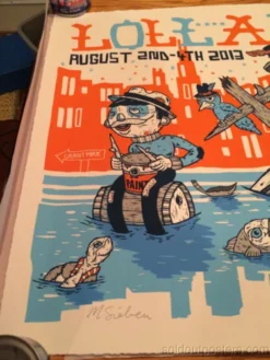 Michael Sieben Lollapalooza - 2013 Artist Poster Print SIGNED & NUMBERED Perry Farrell Sieben Gig Posters
