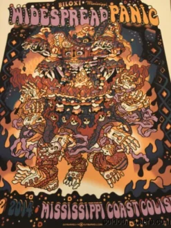 Gig Posters Widespread Panic 2014 Guy Burwell Poster Print Mississippi Coast Coliseum Biloxi