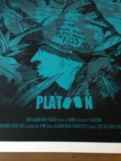 Platoon - 2013 Johnny Dombrowski Poster Print Numbered Ed Of 125 Mondo 1st Ed 12 Platoon - 2013 Johnny Dombrowski Poster Print Numbered Ed Of 125 Mondo 1st Ed