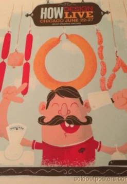 How Design Live - Delicious Design Poster Print Chicago, IL Hot Dog Screen Print Art Prints