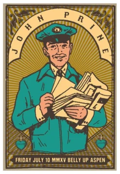 Colorado John Prine - 2015 Scrojo Poster Aspen, CO Belly Up