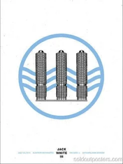 Jack White - 2014 Matthew Jacobson Poster Chicago, IL The Auditorium Theatre