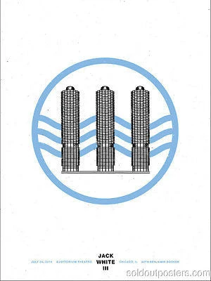 Jack White - 2014 Matthew Jacobson Poster Chicago, IL The Auditorium Theatre 3 Jack White - 2014 Matthew Jacobson Poster Chicago, IL The Auditorium Theatre