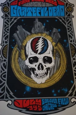 Grateful Dead - 2015 Alan Forbes Poster Chicago, IL Steal Your Face 12 Grateful Dead - 2015 Alan Forbes Poster Chicago, IL Steal Your Face