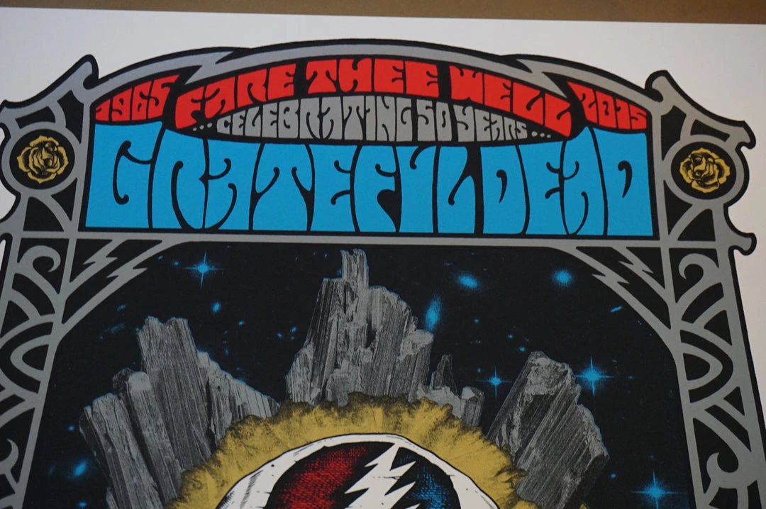 Grateful Dead - 2015 Alan Forbes Poster Chicago, IL Steal Your Face 6 Grateful Dead - 2015 Alan Forbes Poster Chicago, IL Steal Your Face
