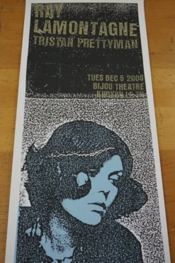 Gig Posters Ray Lamontagne - 2006 Print Mafia Poster Knoxville, TN Bijou Theatre