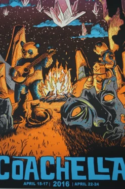 Coachella - 2016 Tim Doyle Poster AP Signed Empire Polo Indio, CA