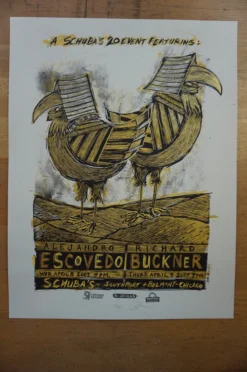 Escovedo Buckner - 2009 Dan Grzeca Poster Chicago, IL Schubas 10 Escovedo Buckner - 2009 Dan Grzeca Poster Chicago, IL Schubas