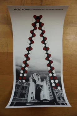 Arctic Monkeys - 2013 Third Alert Designs Poster Oakland CA Fox Theater