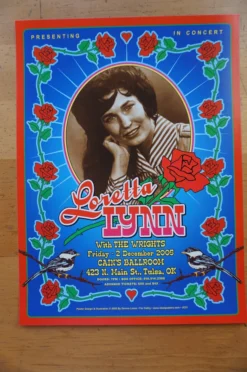 Gig Posters Loretta Lynn - 2005 Dennis Loren Poster Tulsa, OK, Cain's Ballroom