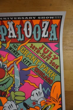 Lollapalooza - 2016 Frank Kozik Poster Chicago, IL Grant Park