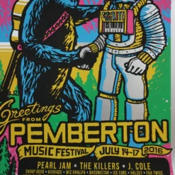 Gig Posters Pemberton Festival - 2016 Ames Brothers Poster VARIANT Pearl Jam
