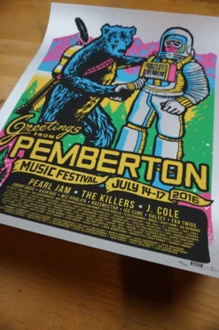 Gig Posters Pemberton Festival - 2016 Ames Brothers Poster VARIANT Pearl Jam
