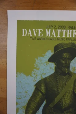 Dave Matthews Band - 2008 Methane Poster Raleigh Walnut Creek 1st Gig Posters