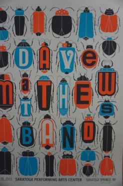 Dave Matthews Band - 2013 Methane Poster Saratoga Springs Bugs Gig Posters