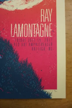 Ray LaMontagne - 2016 John Vogl Poster The Bungaloo Raleigh Red Hat Gig Posters 13 Ray LaMontagne - 2016 John Vogl Poster The Bungaloo Raleigh Red Hat Gig Posters