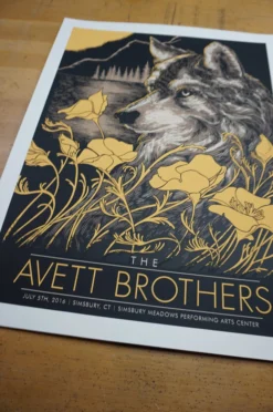 The Avett Brothers - 2016 John Vogl Poster Simsbury, CT Meadows Gig Posters