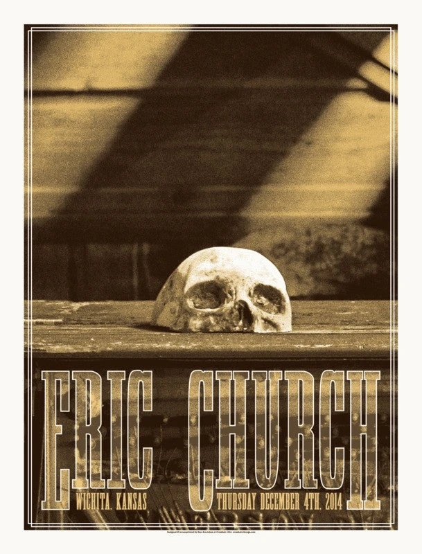 Eric Church - 2014 Crosshair Design Poster Wichita, KS Gig Posters 4 Eric Church - 2014 Crosshair Design Poster Wichita, KS Gig Posters