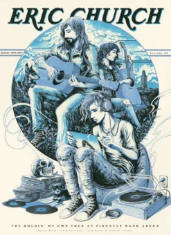 Gig Posters Eric Church - 2017 Miles Tsang Poster Lincoln, NE AP Round Here Blues 5 Gig Posters Eric Church - 2017 Miles Tsang Poster Lincoln, NE AP Round Here Blues