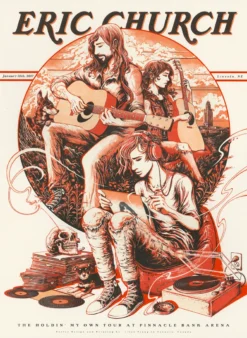 Eric Church - 2017 Miles Tsang Poster Lincoln, NE AP Record Year RED Gig Posters 5 Eric Church - 2017 Miles Tsang Poster Lincoln, NE AP Record Year RED Gig Posters