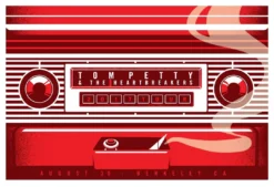 Tom Petty - 2017 Dan Stiles Poster Berkeley, CA 40th Tour 8/30 Gig Posters