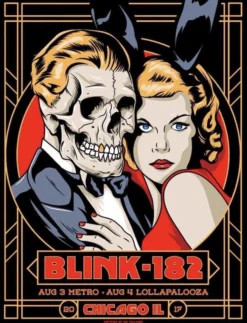 Chicago, IL Blink 182 - 2017 Ian Williams Poster Chicago, Lollapalooza, Metro