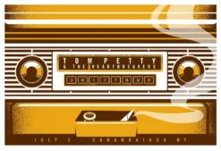 Gig Posters Tom Petty - 2017 Dan Stiles Poster Canandaigua, NY 40th Tour