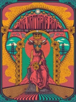 Gig Posters Dave Matthews Band - 2020/1996 Status Serigraph Poster Daly City, CA