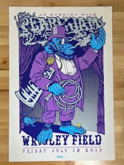 Gig Posters Pearl Jam - 2013 Ames Brothers Poster Purple Gorilla Monkey Wrigley Field 1st Ed