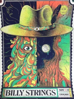 Billy Strings - 2021 Delicious Design League Poster Chicago, IL