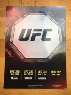 Sold Out Posters UFC 239, 240, 241 & 242 2019 Poster