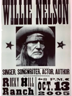 Gig Posters Willie Nelson - 2005 Hatch Show Print 10/13 Poster Smithville, TX