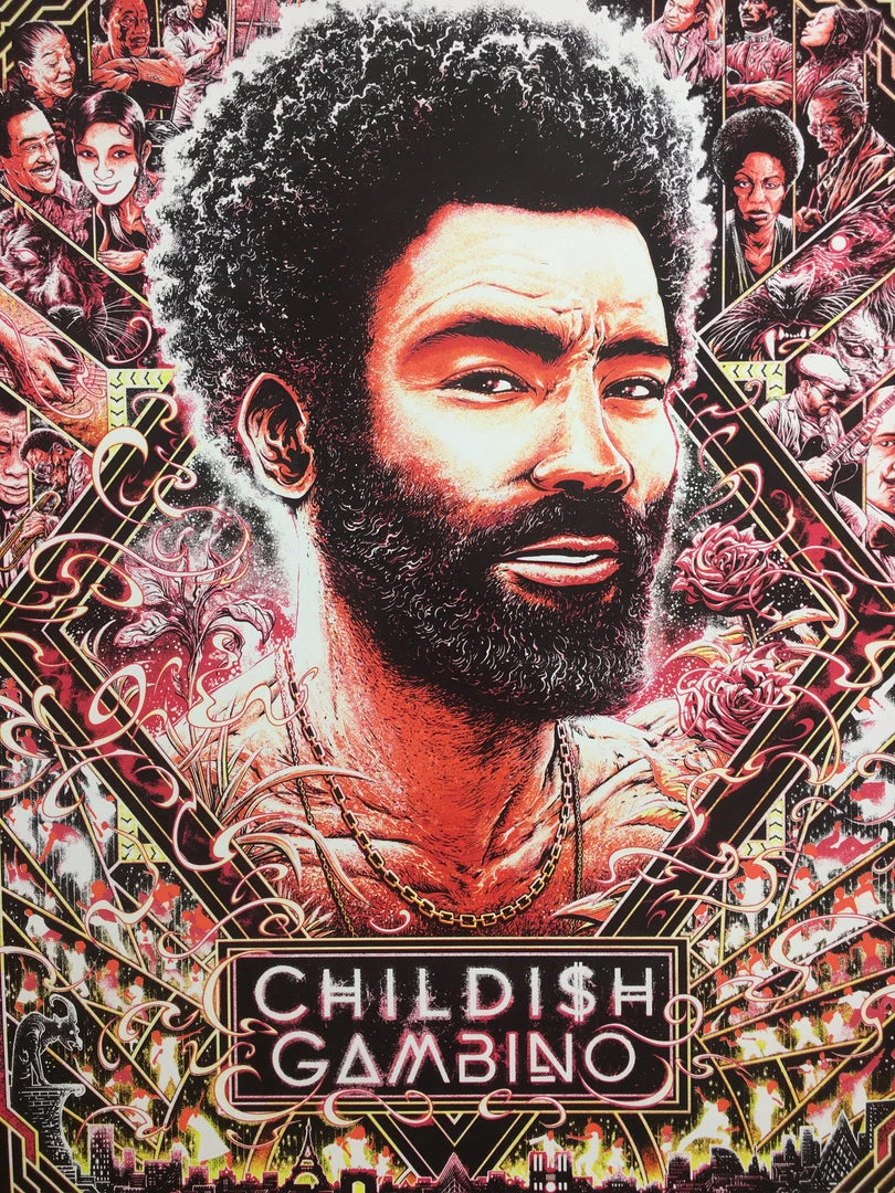 Childish Gambino - 2019 Miles Tsang Poster Paris, FRA AccorHotels Arena AP 3 Childish Gambino - 2019 Miles Tsang Poster Paris, FRA AccorHotels Arena AP