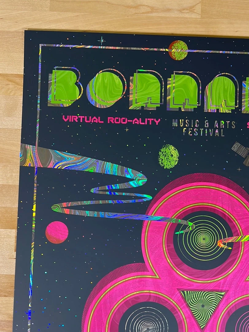 Bonnaroo - 2020 Status Serigraph Poster Manchester, TN FOIL Foil Posters 5 Bonnaroo - 2020 Status Serigraph Poster Manchester, TN FOIL Foil Posters