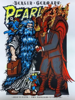 Ames Brothers Pearl Jam - 2012 Brad Klausen Ames Bros Poster S/N O2 World Berlin Germany Gig Posters