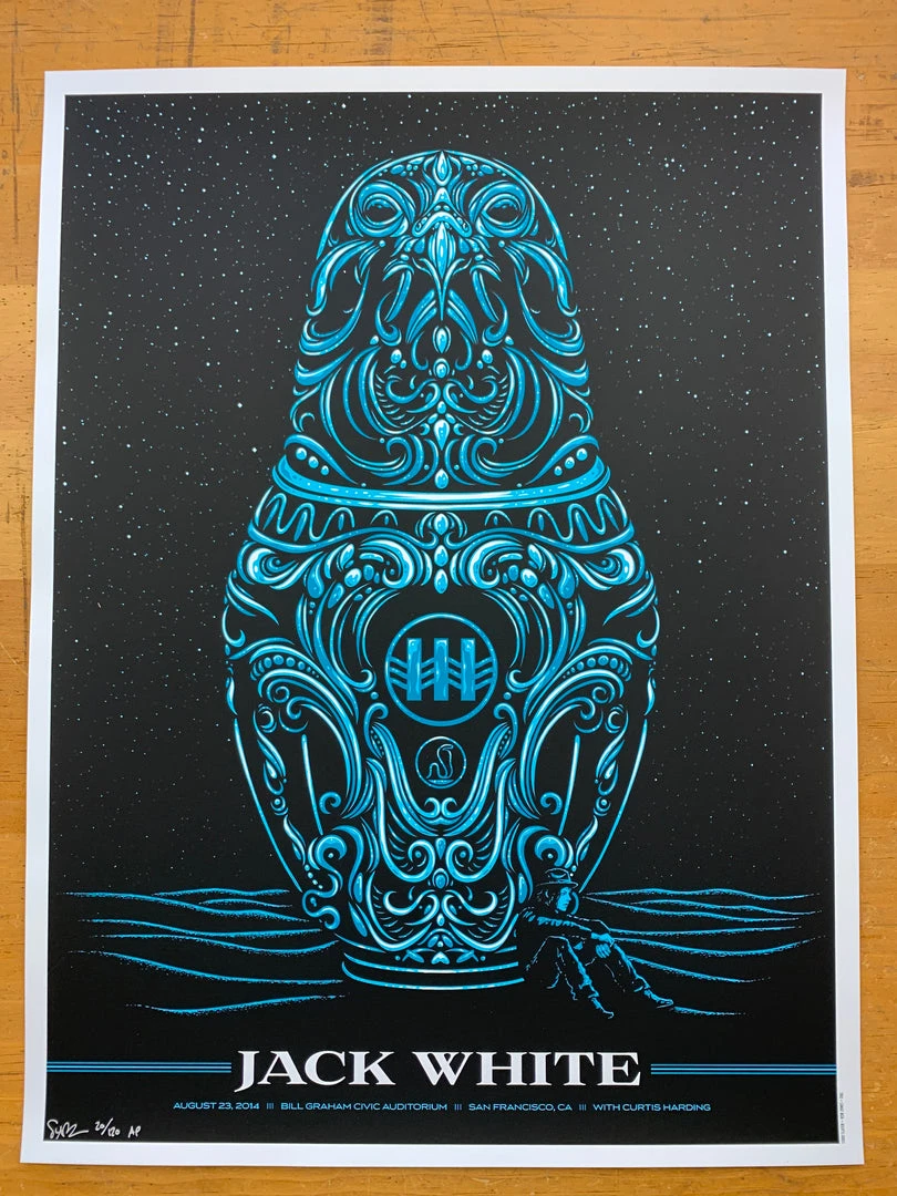 Jack White - 2014 Todd Slater Poster San Francisco 8/23 S/N 4 Jack White - 2014 Todd Slater Poster San Francisco 8/23 S/N