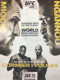 Sold Out Posters UFC 220 - 2018 Poster Miocic Vs Ngannou Cormier Vs Volkan