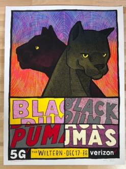 Black Pumas - 2020 Jay Ryan Poster The Wiltern Los Angeles, CA