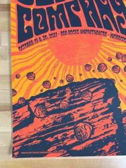 Colorado Dead & Company - 2021 Status Serigraph Poster Red Rocks Morrison, CO