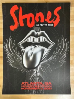 Sold Out Posters Rolling Stones - 2021 Poster No Filter Tour Atlanta, GA