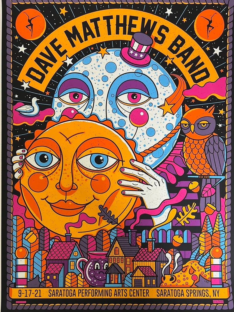 Methane Studios Dave Matthews Band - 2021 Methane Poster Saratoga, NY 9/17 Gig Posters 3 Methane Studios Dave Matthews Band - 2021 Methane Poster Saratoga, NY 9/17 Gig Posters