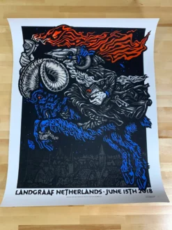 Ames Brothers Pearl Jam - 2018 Ames Design Poster Landgraaf Pinkpop Geleen