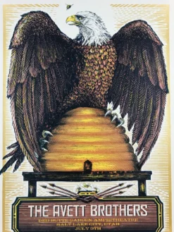 The Avett Brothers - 2014 Zeb Love Poster Salt Lake City, UT, Red Butte Garden